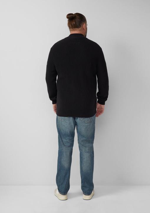 Produktbild s.Oliver Strickjacke Struktur-Strickjacke mit Eingrifftaschen und Reissverschluss (5XL)
