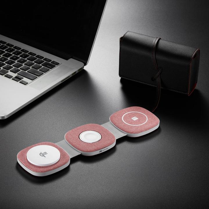 Actual product image Misura MH06 Foldable wireless magnetic charger - ROSE (35 W)