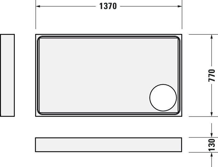Image du produit Duravit Receveur de douche rectangulaire STARCK SLIML avec antislip 1400x800x55mm blanc