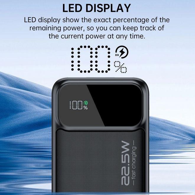 Image du produit Choetech Powerbank B728 10000mAh 22.5W PD USB-A / USB-C - noir (10000 mAh, 22.50 W, 22.50 Wh)