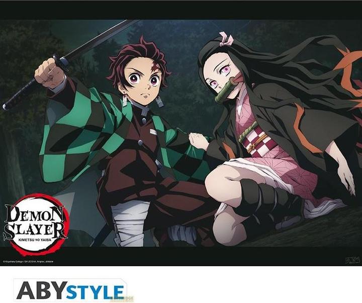 Produktbild ABYstyle Demon Slayer - Poster Tanjiro Nezuko Fight Position (52x38) (52 x 38 cm)