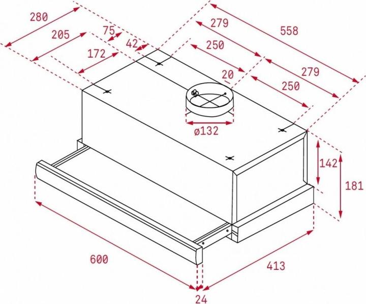 Image du produit Teka TL 6310 Sous-construction ³/h E (Hotte à tiroir)