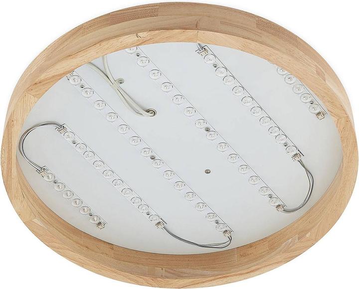 Produktbild Lindby Lanira LED-Deckenlampe aus Eichenholz, 50cm (1470 lm)