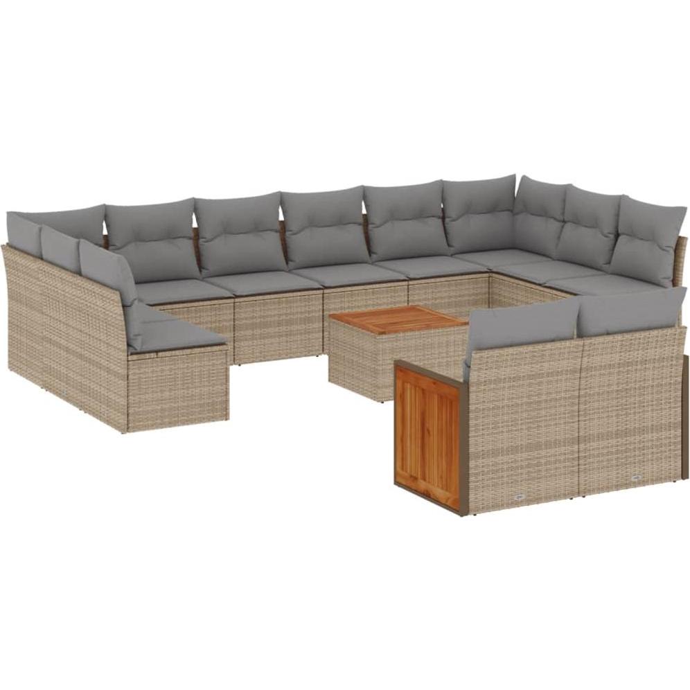 VidaXL, Gartenlounge, 10-tlg. Garten-Lounge-Set mit Kissen
