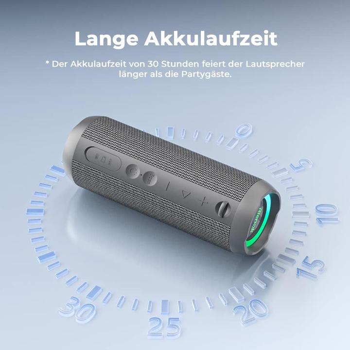 Produktbild Rienok Wasserdichter Bluetooth Lautsprecher mit Licht (30 h, Akkubetrieb)