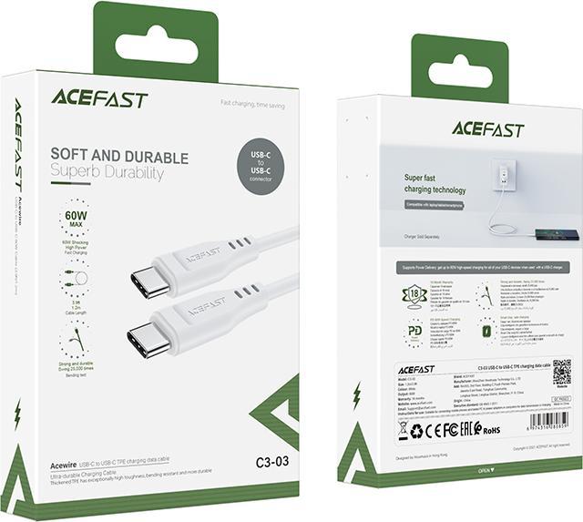 Image du produit Acefast C3-03 (1.20 m, USB 2.0, 60 W)