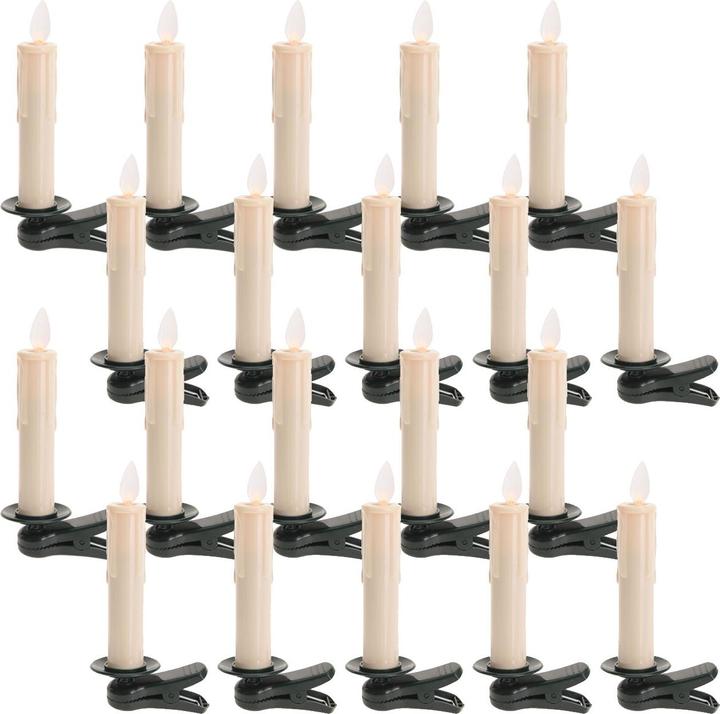 Produktbild ProGarden LED-Weihnachtsbaum-Kerzen mit Fernbedienung, 20 Stück (20 x)