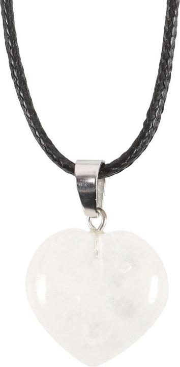 Actual product image Something Different Healing Quartz Heart Necklace (100% synthetic material)