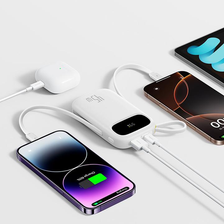 Actual product image Baseus Powerbank EnerFill FC31 20000mAh 45W USB-C Lightning white (20000 mAh, 45 W, 74 Wh)