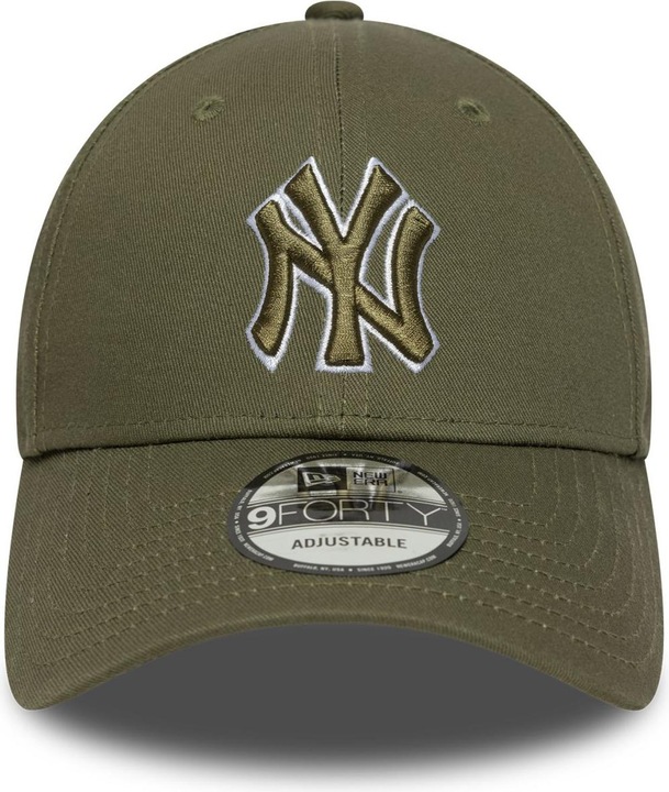 Actual product image New Era 9Forty Strap Cap - OUTLINE New York Yankees oliv