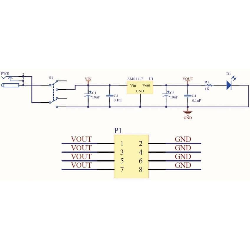 Thumbnail - Daypower, Spannungswandler, Spannungsregler-Modul M-SD-AMS1117/5.0