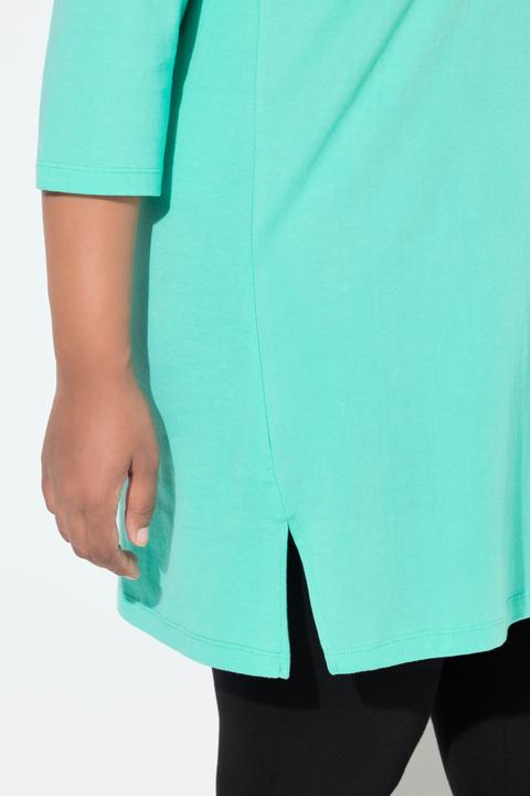 Immagine prodotto Ulla Popken Maglia lunga con scollo a V, maniche a 3/4 e taglio svasato (54)