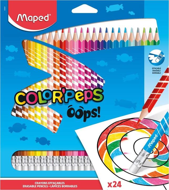 Actual product image Maped Triangular coloured pencil COLOR-PEPS, erasable, 24-count case (24x)