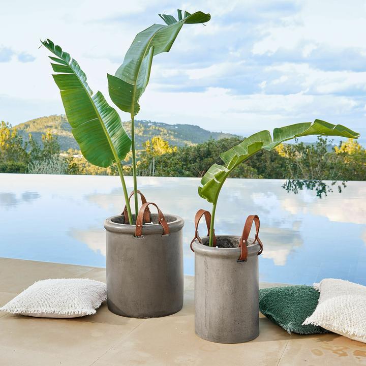 Produktbild Loberon Übertopf 2er Set Tessonet grau (36 x 40 cm)