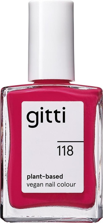 Actual product image Gitti no. 118 Nail Polish Raspberry Red (Raspberry Red, Colour paint)