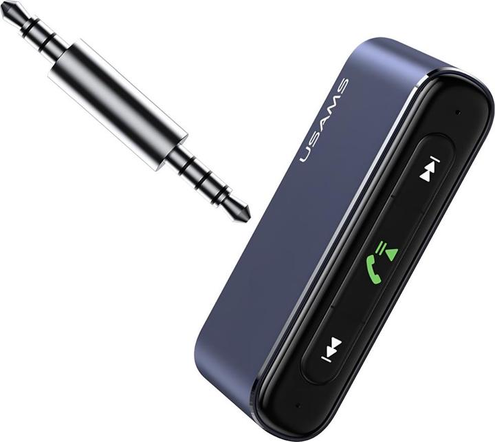 Actual product image Usams Adapter audio Bluetooth 5.0 - jack 3.5mm szarygrey SJ519JSQ01 US-SJ519 (Receiver)