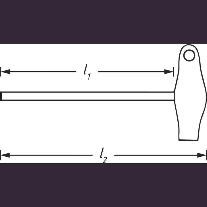 Produktbild HAZET Steckgriff mit T-Griff 866-10 ∙ Vierkant 6,3 mm (1/4 Zoll) ∙ 295 mm