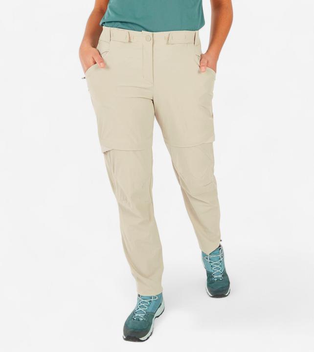 Image du produit Quechua Pantalon de randonnée Zip-Off Femme Randonnée en montagne - MH500 beige (W42/L31)