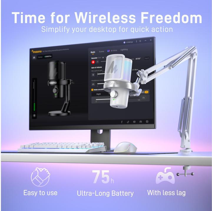 Actual product image Maono DM40 S Pro Microphone (white)