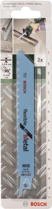 Image du produit Bosch Zubehör Lame de scie sabre bimétal, S 922