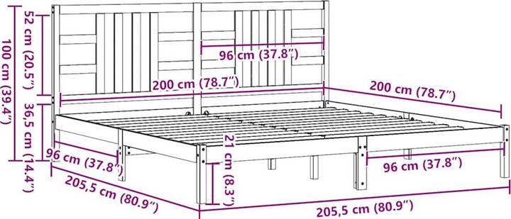 Image du produit vidaXL Bettrahmen (200 x 200 cm)