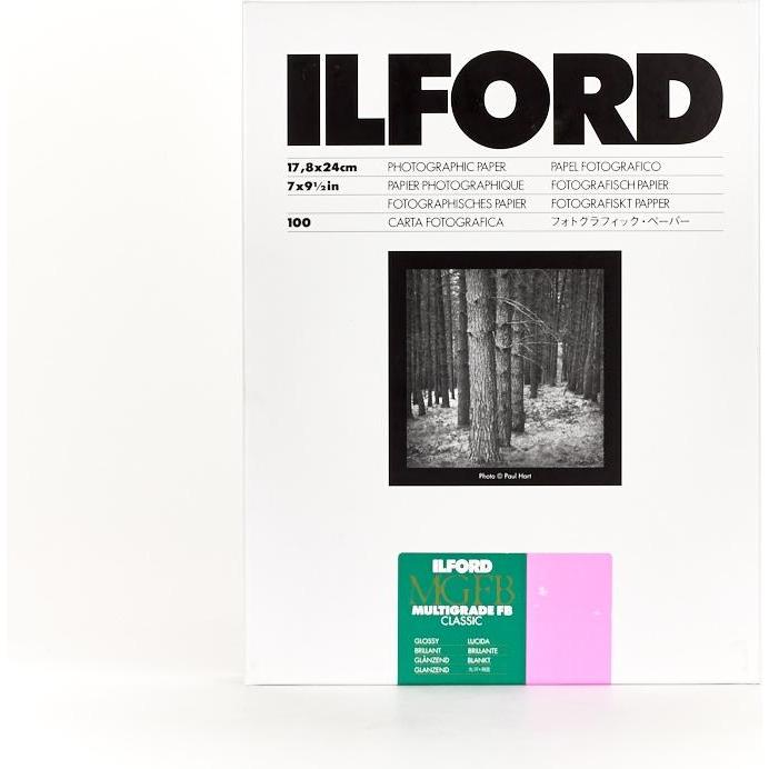 Ilford MULTIGRADE FB Classic 1K 18x24cm/100 Blatt #1171950 (255 g/m², 17.8 x 24 cm, 100 x), Fotopapier, Schwarz