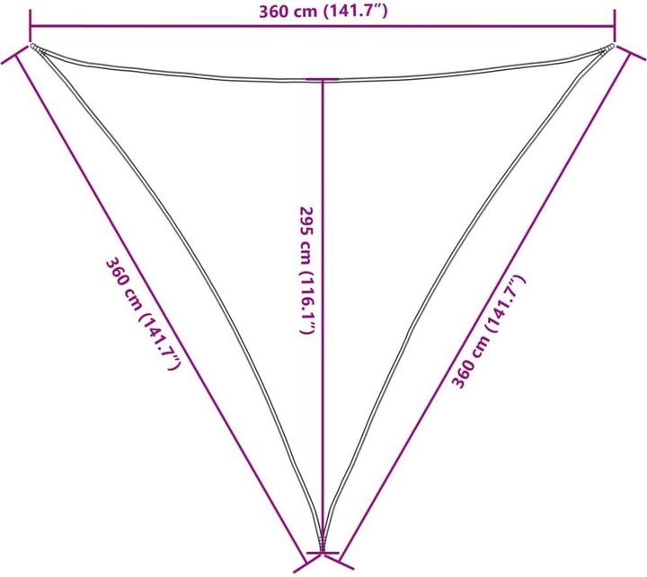 Image du produit VidaXL Voile d'ombrage (360 x 360 x 360 cm)