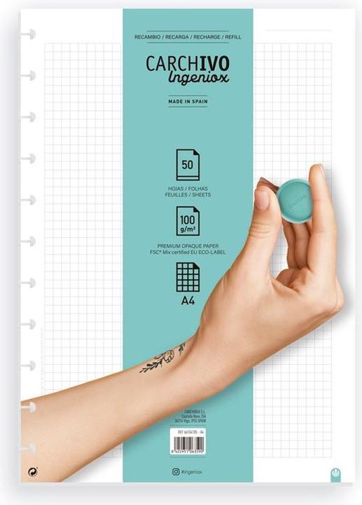 Produktbild Carchivo 66104105 (A4, Kariert, Kein Einband)
