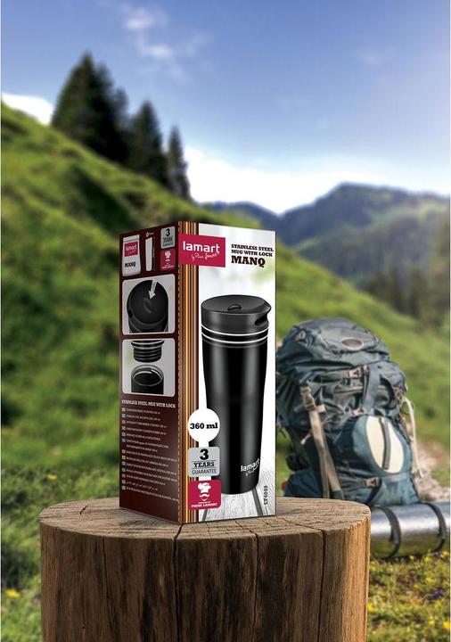 Produktbild Lamart Bottle Thermal Cup 360ml black / white Manq (LT4049) (0.36 l)