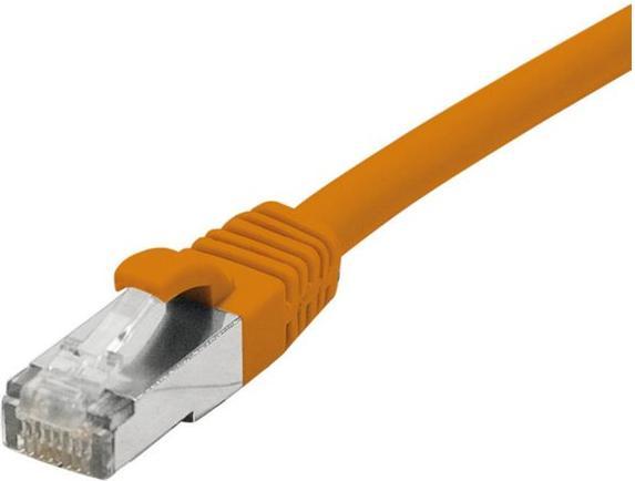 Actual product image Exertis Connect Patch cable CAT. 6, F/UTP, PoE, halogen-free, orange, 3.0 m Shielded patch cable with snap-in lug (F/UTP, CAT6, 3 m)