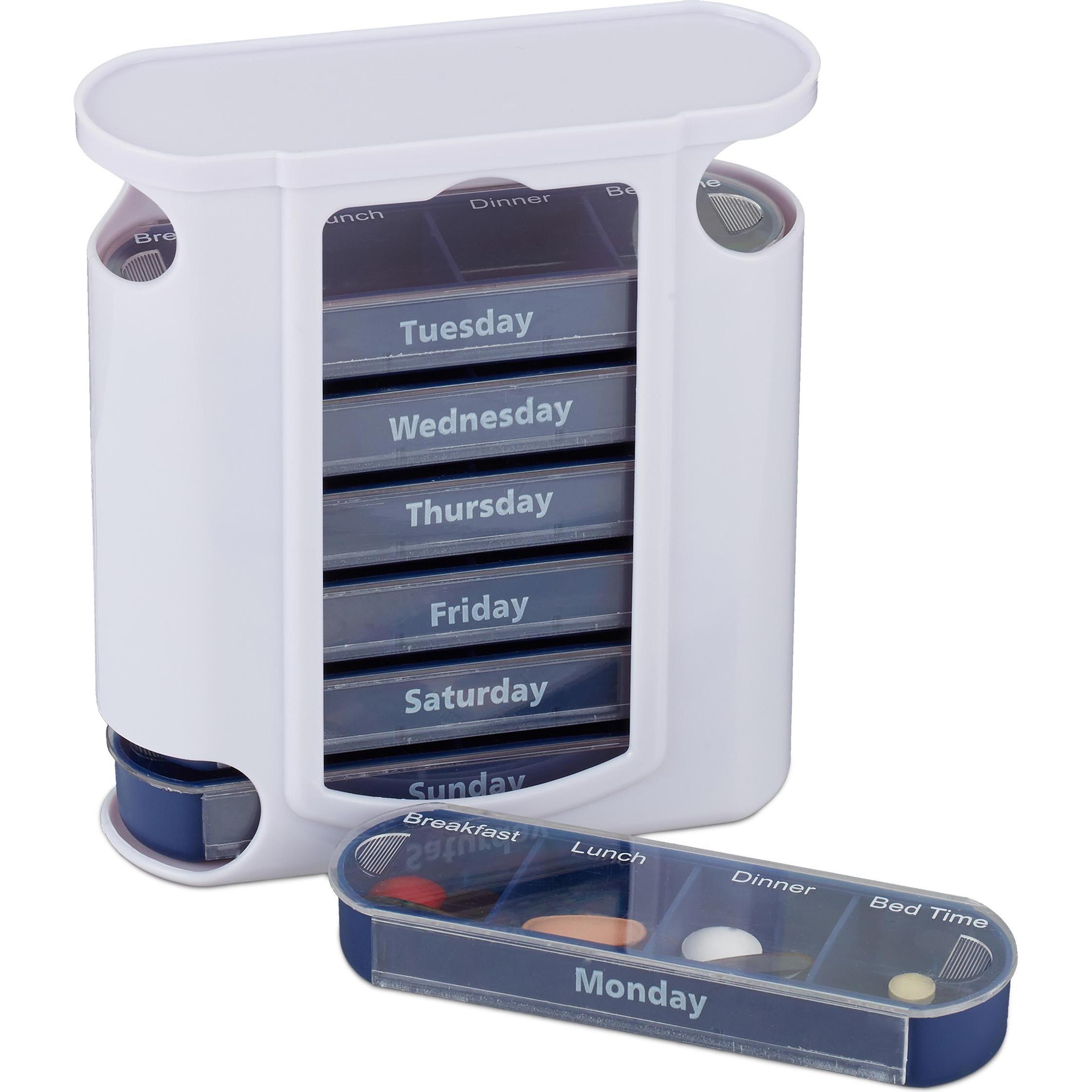 Relaxdays, Medikamentenbox, Pillendose