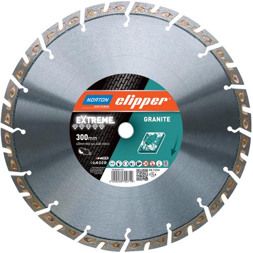 Norton Clipper, Lama, Clipper 70184601172 Extreme Granite Diamant-Sägeblatt 230 x 22,23 mm
