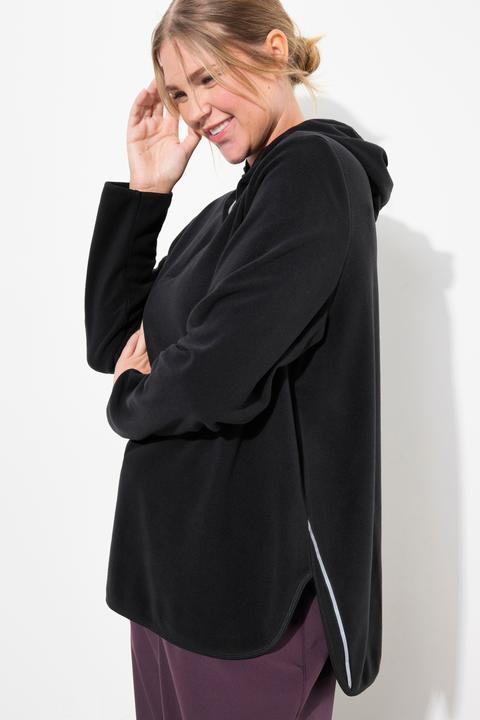 Produktbild Ulla Popken Fleece-Troyer, kurz, Oversized, Kapuze, Langarm, recycelt (62)