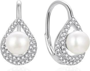 Immagine prodotto Agato Orecchini pendenti in argento con perle e zirconi (Argento)