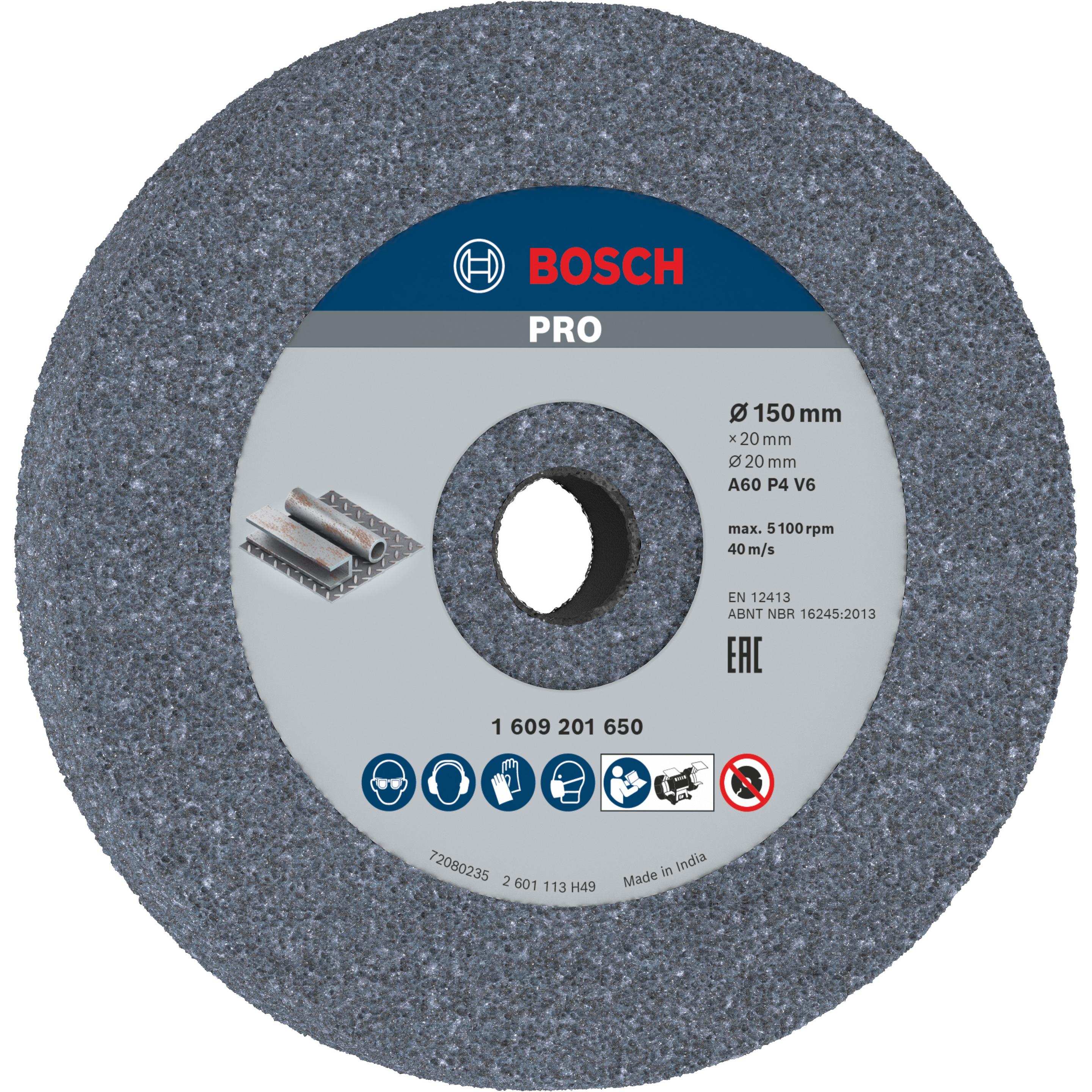 Bosch Zubehör, Schleifmittel, PRO Metal Schleifscheibe, 150 x 20 x 20 mm, G60 (60)