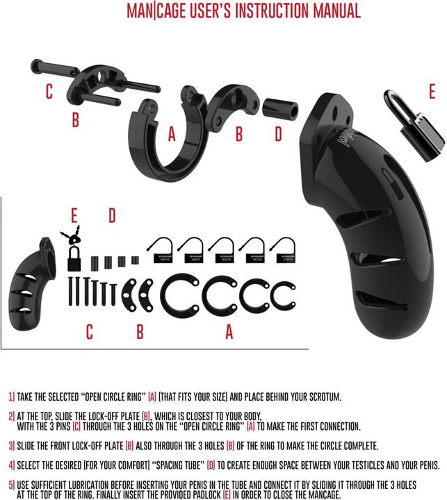 Actual product image ManCage Model 01 - Chastity Cock Cage
