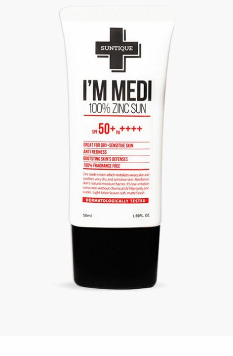 Image du produit Suntique I'm Medi 100% Zinc (Crème solaire visage, SPF 50, 50 ml)