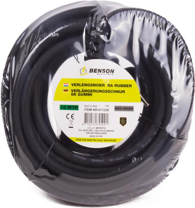 Immagine prodotto Benson Electric Prolunga + terra 3 x 1,5 10 mt in gomma (10 m)