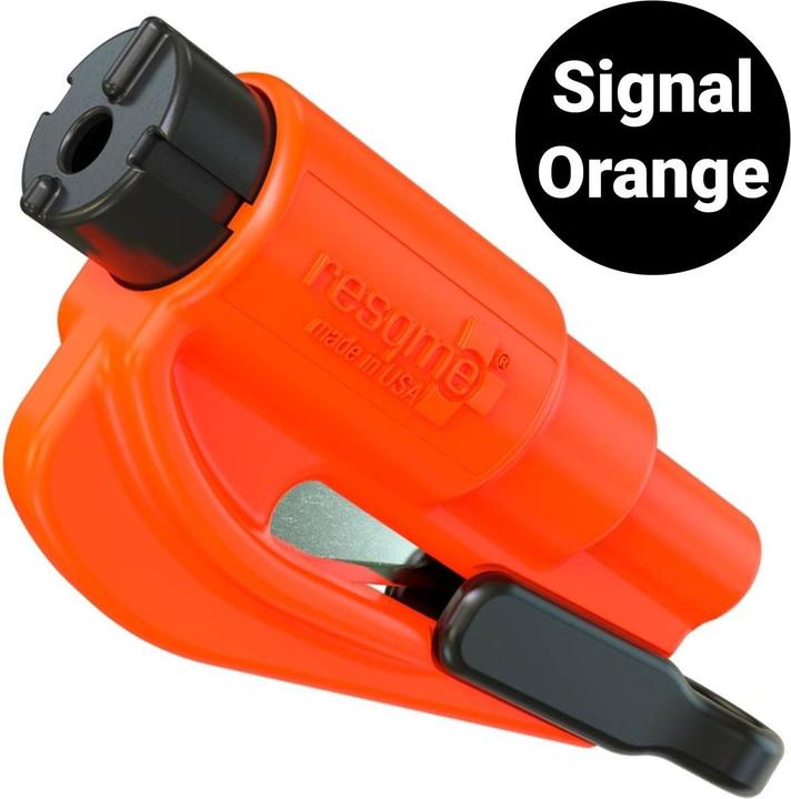 Resqme Auto-Rettungswerkzeug – Nothammer & Gurtschneider (Orange)