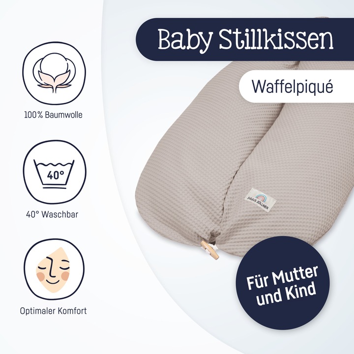 Actual product image Julius Zöllner Nursing pillow Nappi Seashell 190 cm (190 cm)