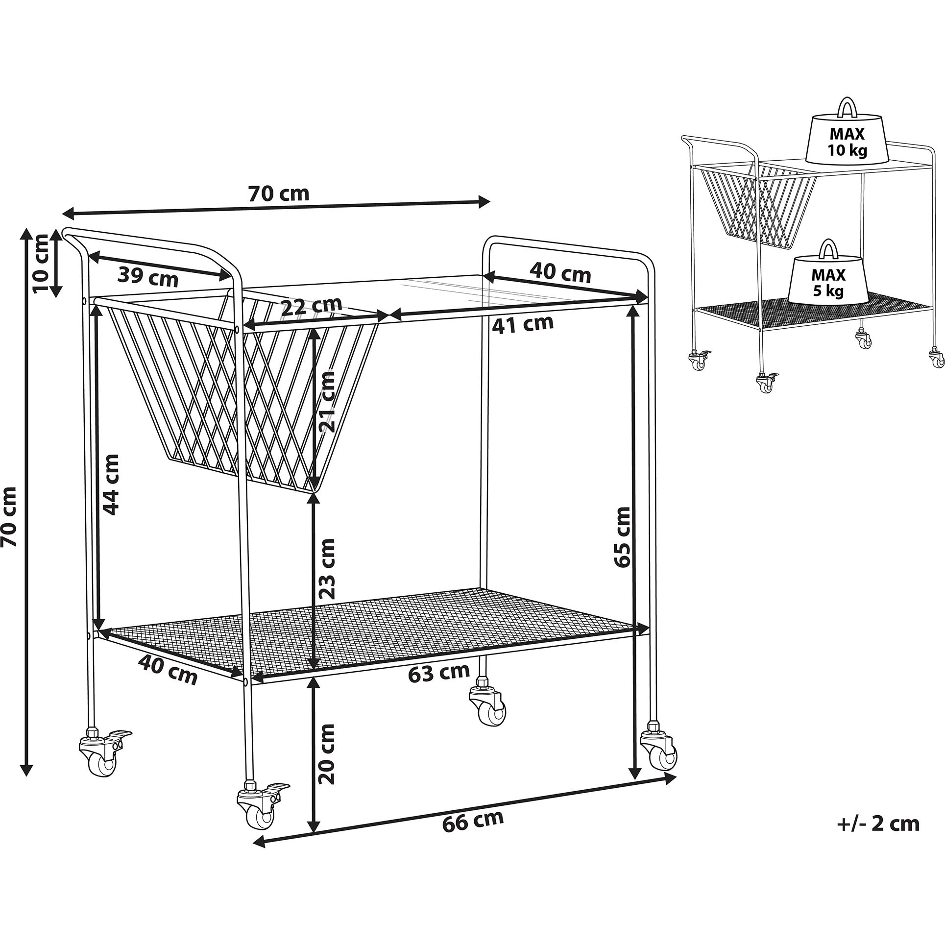 Thumbnail - Beliani, Servierwagen, Alamo