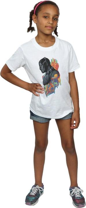 Produktbild Mädchen Black Panther Profil TShirt aus Baumwolle (140, 146)