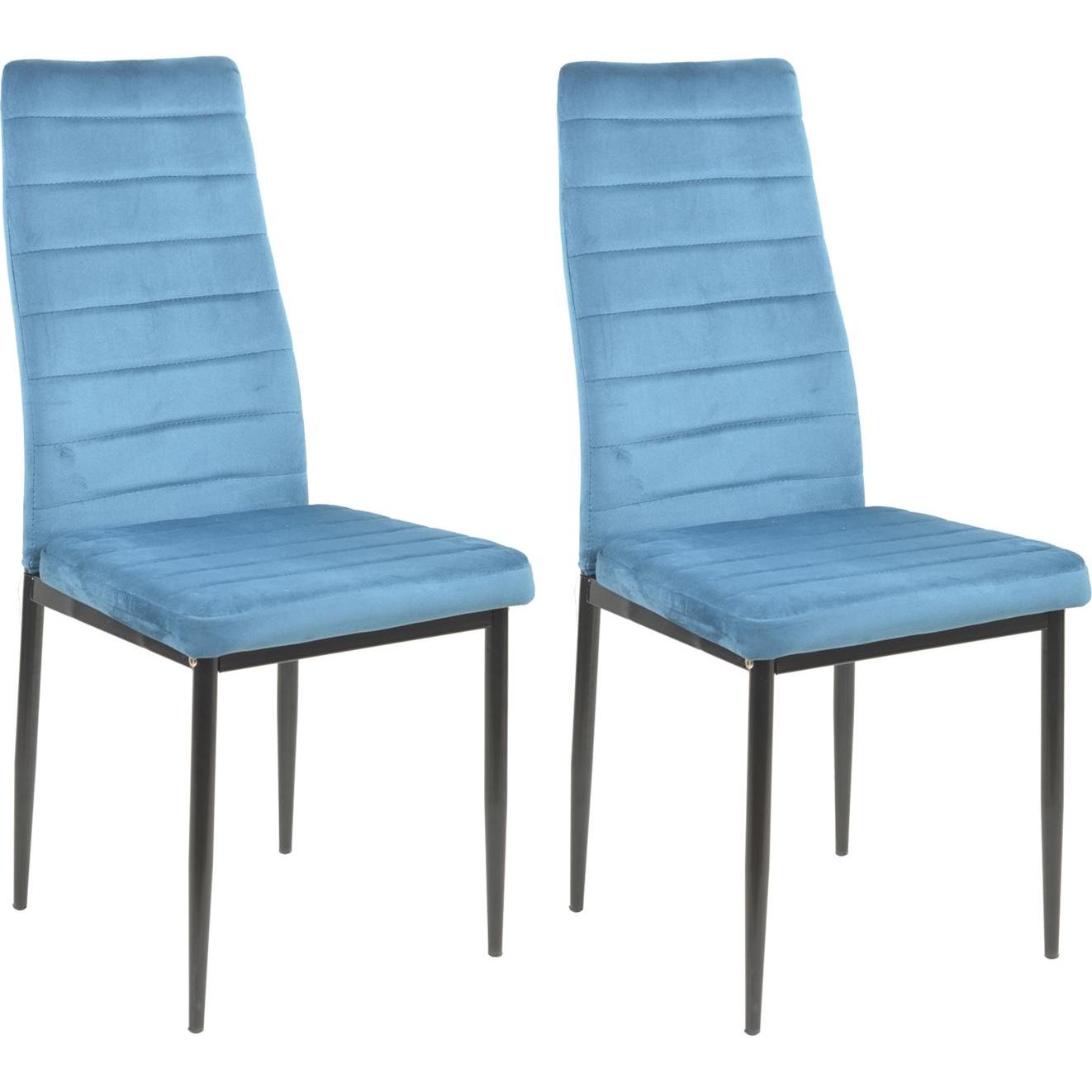 Thumbnail - HTI-Living, Stühle, Stuhl Memphis Velvet Blau