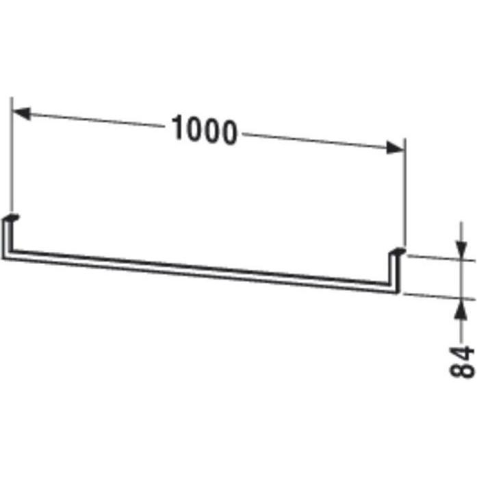 Thumbnail - Duravit, Handtuchhalter + Handtuchhaken, Handtuchhalter 1000mm