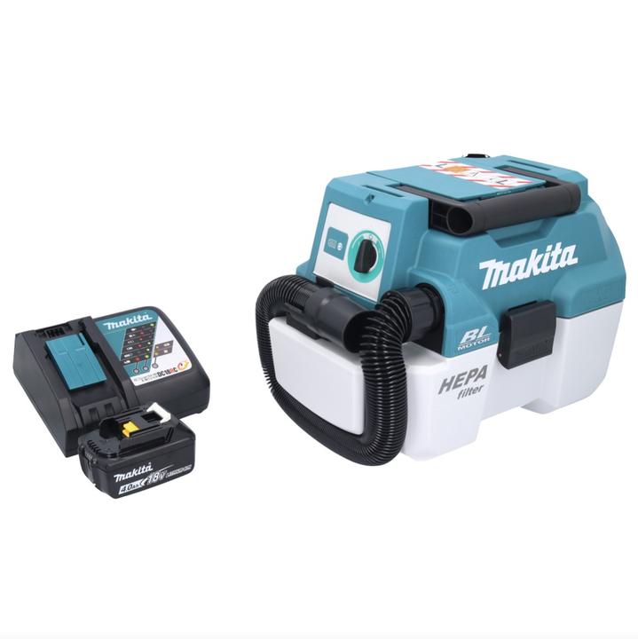 Produktbild Makita DVC 750 LRM1 Akku Staubsauger LXT 18 V 67 mbar 7,5 l Brushless + 1x Akku 4,0 Ah + Ladegerät (Nass-Trockensauger)