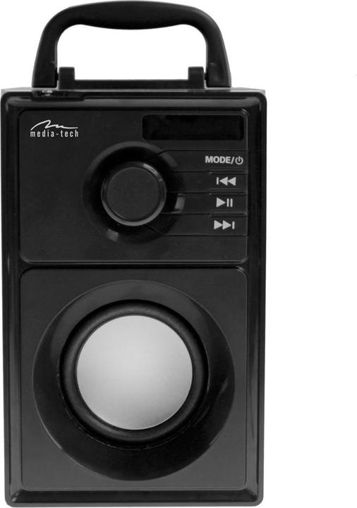 Actual product image Media-Tech Głośnik bezprzewodowy Boombox MT3179 15W USB-C Srebrny (6 h, Rechargeable battery operated, USB power delivery)
