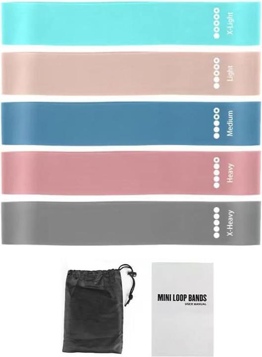 Stride 5er Set Fitnessbänder Widerstandsbänder Yoga Pilates (0.15 m)