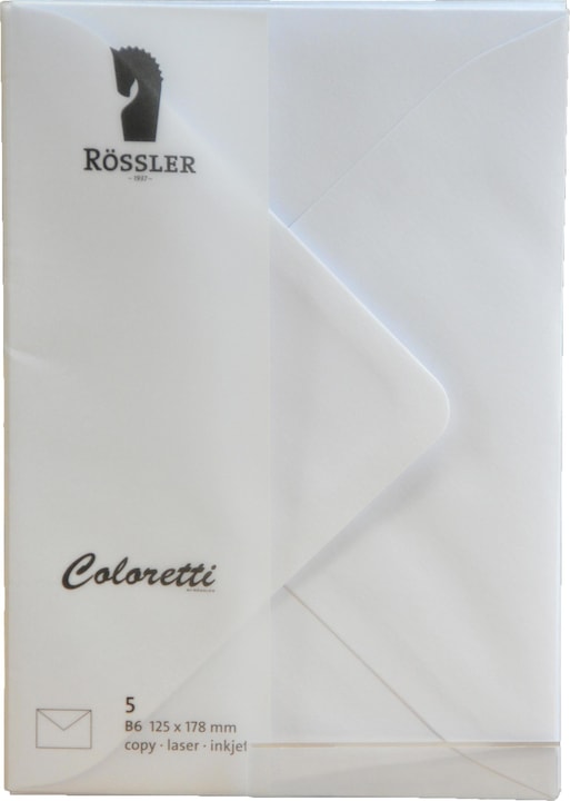 Productafbeelding Magni 220720509 - Coloretti enveloppen, 80 g/m², DIN B6, wit, 5 stuks (B6, 5 x)