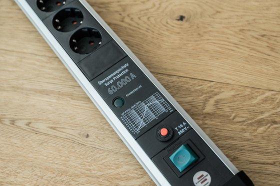 Productafbeelding Brennenstuhl 1391010601 Meervoudige wandcontactdoos met schakelaar zilverzwart beschermingscontact 1 st. (6 x, CEE 7/3, 5 m)
