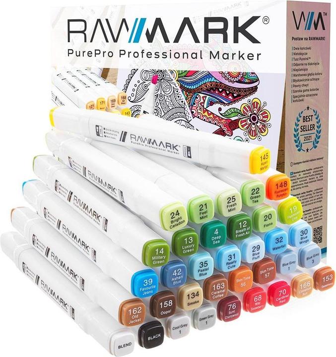 Produktbild Rawmark 36 Farben Pro Alkoholmarker (36x)